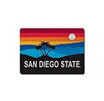 San Diego State Sunset Wood Magnet