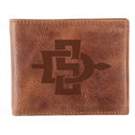 Leather Bifold Wallet SD Interlock - Tan
