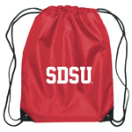 Red Drawstring Backpack - Block Font SDSU