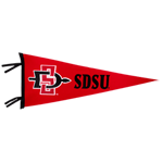 SD Spear SDSU Pennant-Red