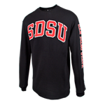 SDSU Classic Long Sleeve Tee-Black