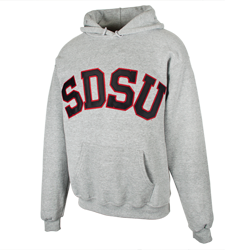 SDSU Classic Twill Pullover Sweatshirt- Oxford Gray