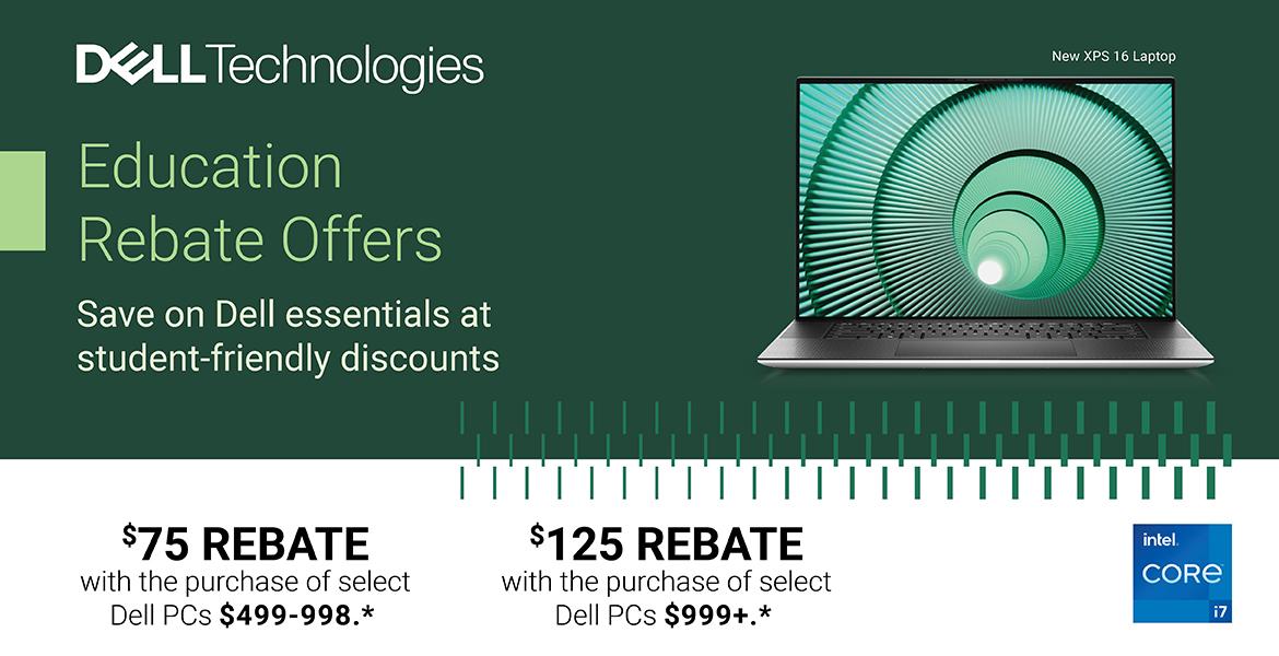 Dell Technologies Education Rebate Offers. Save on Dell Essentials at student-friendly discounts.