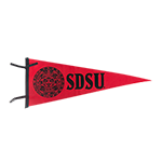 Aztec Calendar SDSU Pennant-Red