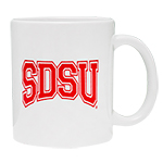 SDSU Outline Mug - White/Red