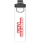 25OZ Clear Bottle Black Lid San Diego State