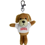 SDSU Plush Dog Keytag