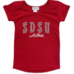 Girls Youth Ruched SDSU Tee