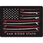 SDSU Surfboard American Flag Magnet