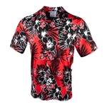 Hawaiian Sublimated Shirt - Black And Red All Over Print