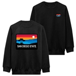 San Diego State Sunset Front And Back Crew