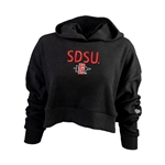 Ribbed Crop Hoodie SDSU Over SD Interlock