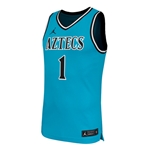 Nike Jordan Turquoise Basketball Jersey Aztecs #1