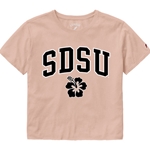 SDSU Hibiscus Flower Crop Tee - Dusty Rose