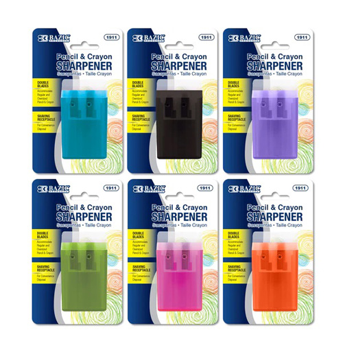 Pencil Sharpener 2 Hole W-receptacl  Pencil sharpener, Sharpener, Pencil  shavings