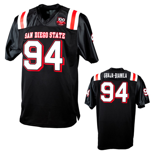 Akbar Gbajabiamila KGB San Diego State Aztecs Football Jersey XL Black Iron  On