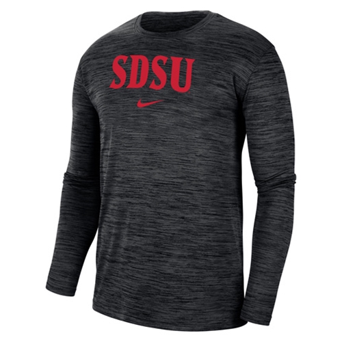 Shop Aztecs - 2023 Nike Sideline Velocity Team Issue LS Tee SDSU