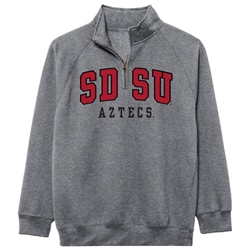 SDSU Aztecs 1/4 Zip Sweatshirt-Charcoal