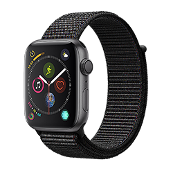 shopaztecs - Apple Watch Series 4 GPS 44MM (Space Gray) Aluminum Case w/  Black Sport Loop