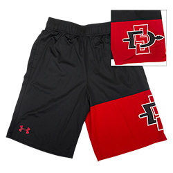 black and red under armour shorts