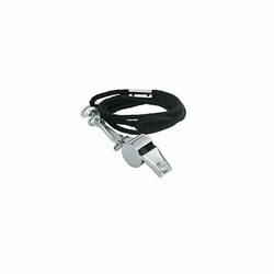 Metal Whistle - Black lanyard