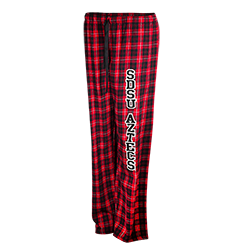 SDSU Aztecs Plaid Flannel Pants XS Red/black