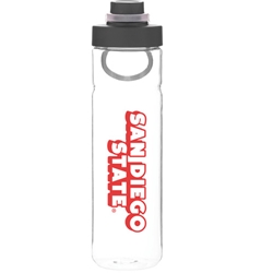 25OZ Clear Bottle Black Lid San Diego State