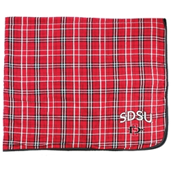 Plaid Blanket SDSU Over SD Interlock