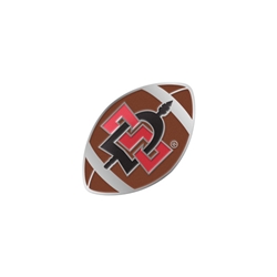 Lapel Pin Football With SD Interlock