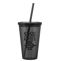 16oz Straw Lid Tumbler SDSU Aztecs SD Interlock