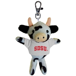 SDSU Plush Cow Keytag