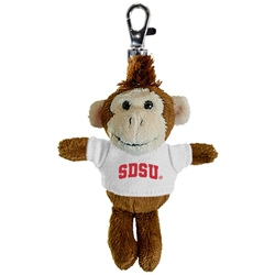 SDSU Plush Monkey Keytag