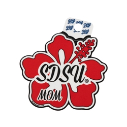 SDSU Mom Hibiscus Flower Decal