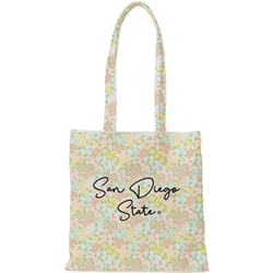 Totebag Floral San Diego State script