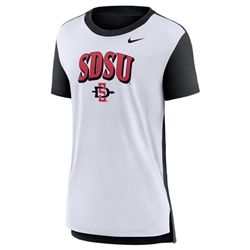 2024 Nike Womens Sideline Triblend Tee SDSU Over SD Interlock