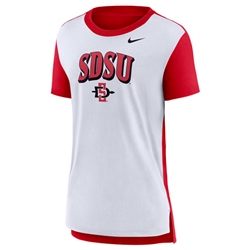 2024 Nike Womens Sideline Triblend Tee SDSU Over SD Interlock