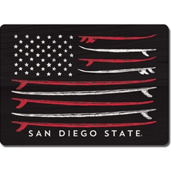 SDSU Surfboard American Flag Magnet