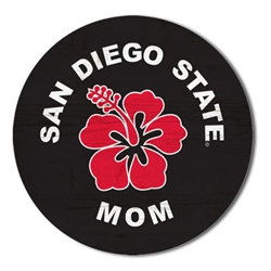 SDSU Hibiscus Mom Circle Magnet