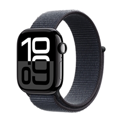 Apple Watch Series 10: GPS, 42mm, Jet Black Aluminum Case with Ink Sport Loop