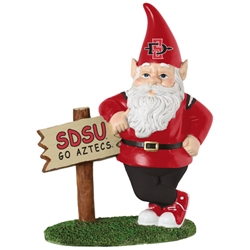 12" Garden Gnome SD Interlock Cap Go Aztecs Sign