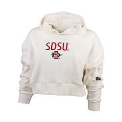 Ribbed Crop Hoodie SDSU Over SD Interlock