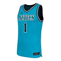 Nike Jordan Turquoise Basketball Jersey Aztecs #1