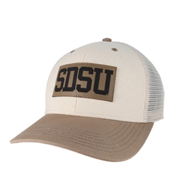 SDSU Mid-Pro Trucker Hat With Leather Patch