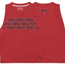 SDI and Repeating SDSU Women's Swell Tank - Red