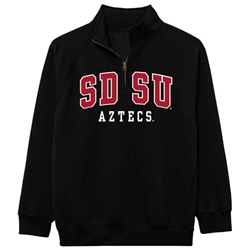 SDSU Aztecs 1/4 Zip Sweatshirt-Black