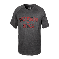 Under Armour San Diego State Tee-Charcoal